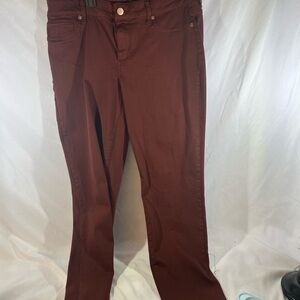 Maurices Women's Rich red Brown Straight Leg Jeans